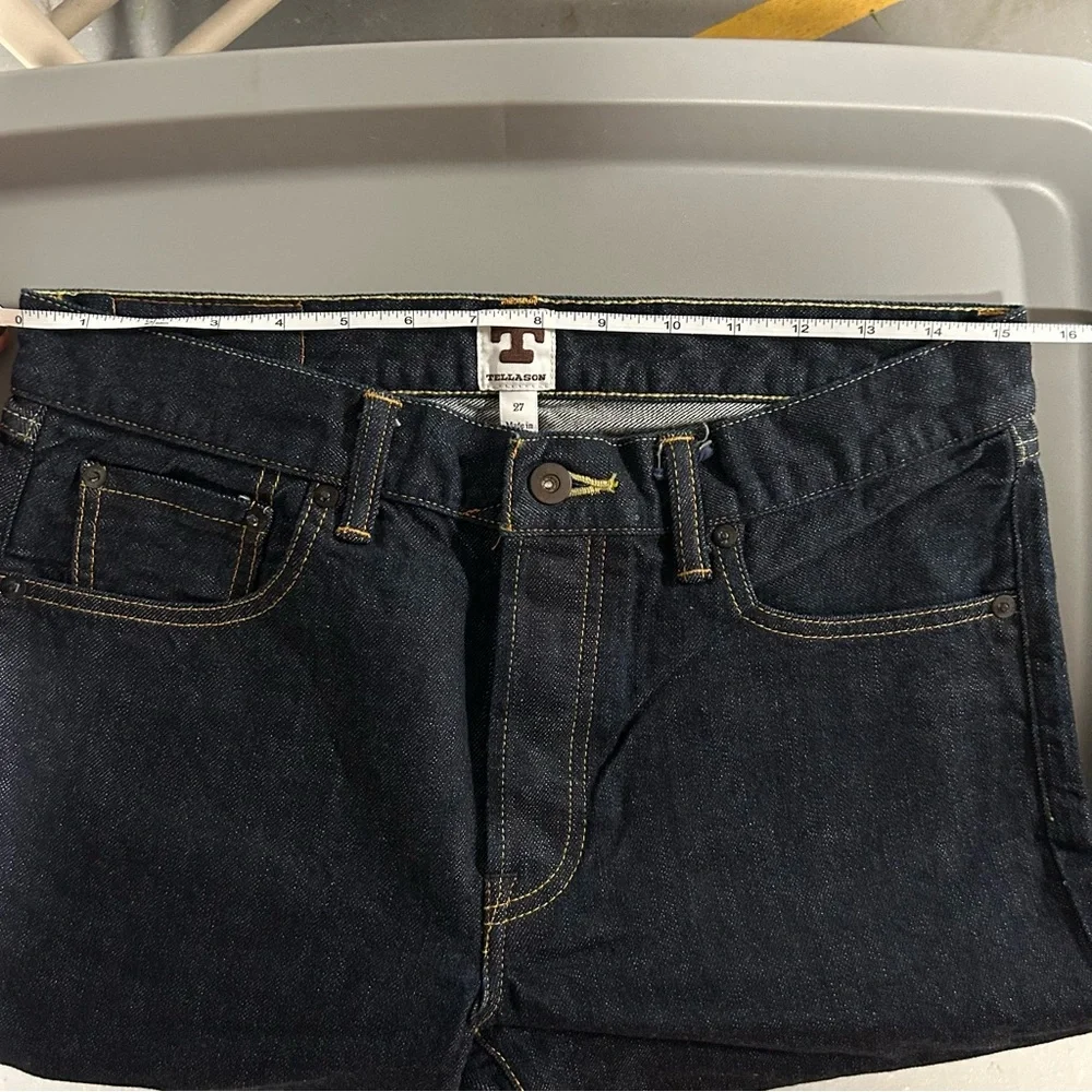 Tellason Selvedge Jeans Dark Wash 27 31 Men’s blue